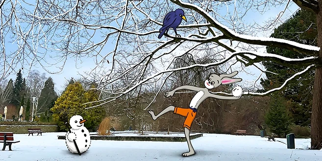 Gisbert im winterlichen Rombergpark.