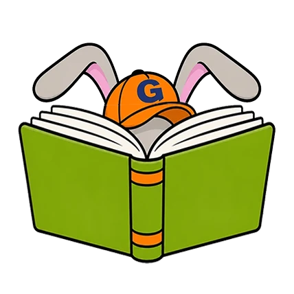 Gisbert liest in einem Buch.